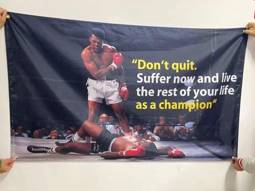 3x5 Ft Sports Polyester Muhammad Flag with Four Grommets - Ali Banners, Cool Inspirational Funny Poster Durable Decorations Wall Motivational Quote Flag for Indoor and Outdoor - Mohammed Posters Guys