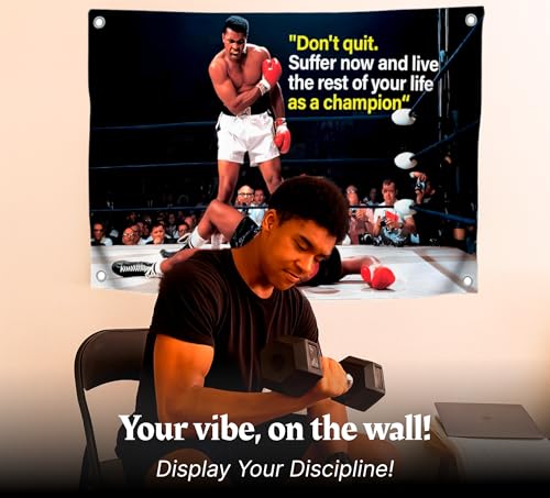 3x5 Ft Sports Polyester Muhammad Flag with Four Grommets - Ali Banners, Cool Inspirational Funny Poster Durable Decorations Wall Motivational Quote Flag for Indoor and Outdoor - Mohammed Posters Guys