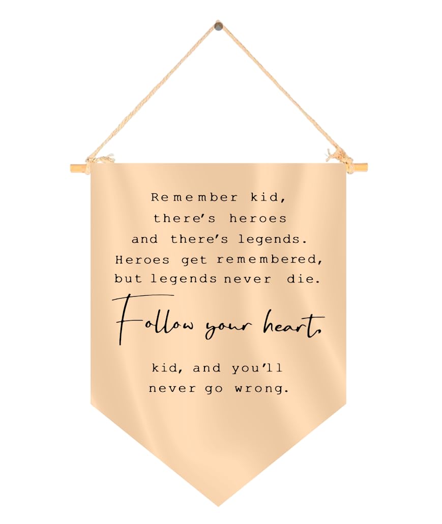 15.4"L x 11.1"W Hanging Pennants with The Sandlot Quote - Boys Room Wall Art Baseball Decoration - Pennant Flag Wall Art Banner for Indoor or Outdoor - Pennant Birthday or Christmas Gift