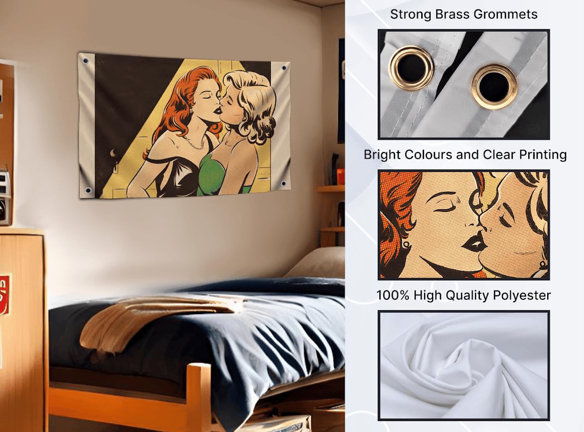 3х5 Feet Unique Polyester Flag with Four Brass Grommets - Social Statement Banner for your Premises or Offices - Will Сomplement the Ambience of Both Mens and Womens Homes - Aesthetic Bold Flags