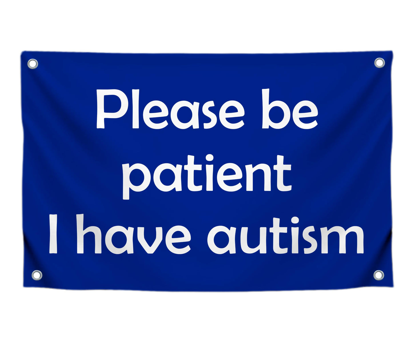 3x5 Feet Please Be Patient I Have Autism Flag with 4 Brass Grommets - Motivational Fitness Inspirational Flags for Room Guys - Cool Flag for Home Gym Wall Decor Outdoor or Indoor Banner