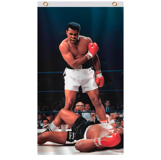 3x5 Feet Muhammad Motivational Workout Polyester Banner with 2 Grommets - Boxing Home Gym Single Sided Flag - Wall Hanging Tapestry Bodybuilding - Ali Home Décor Wallpaper - Funny College Dorm Flag