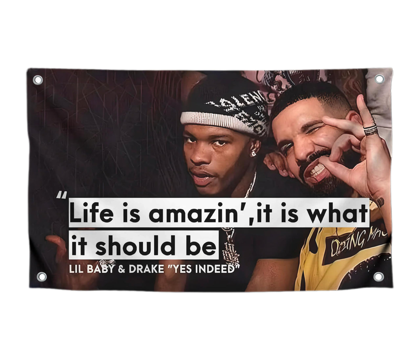 3x5 Ft Rapper and Future Funny Polyester Flag with 4 Brass Grommets - Funny Single Sided Tapestry Man Cave Wall Meme Flag for Dorm - Suitable for Outdoor Gardens Patios Indoor College Dorms for Gifts