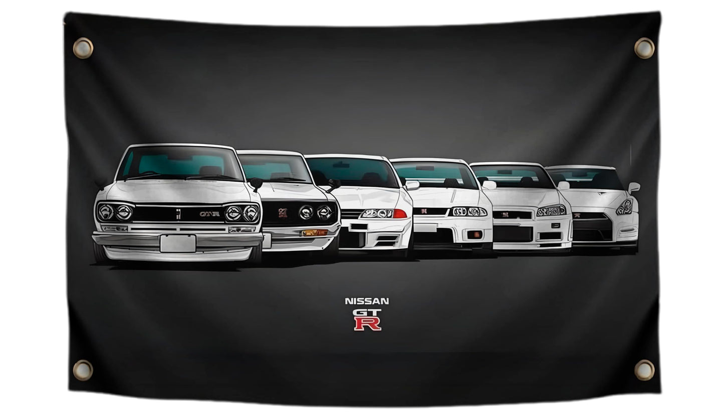 Car Flag 3×5 Feet Banner with 4 Brass Grommets - Car Poster Wall Single Sided Tapestry Outdoor or Indoor for Room Man and Guys - Cool Polyester Racing Flag Banner For Outside on Inside Home Decoration