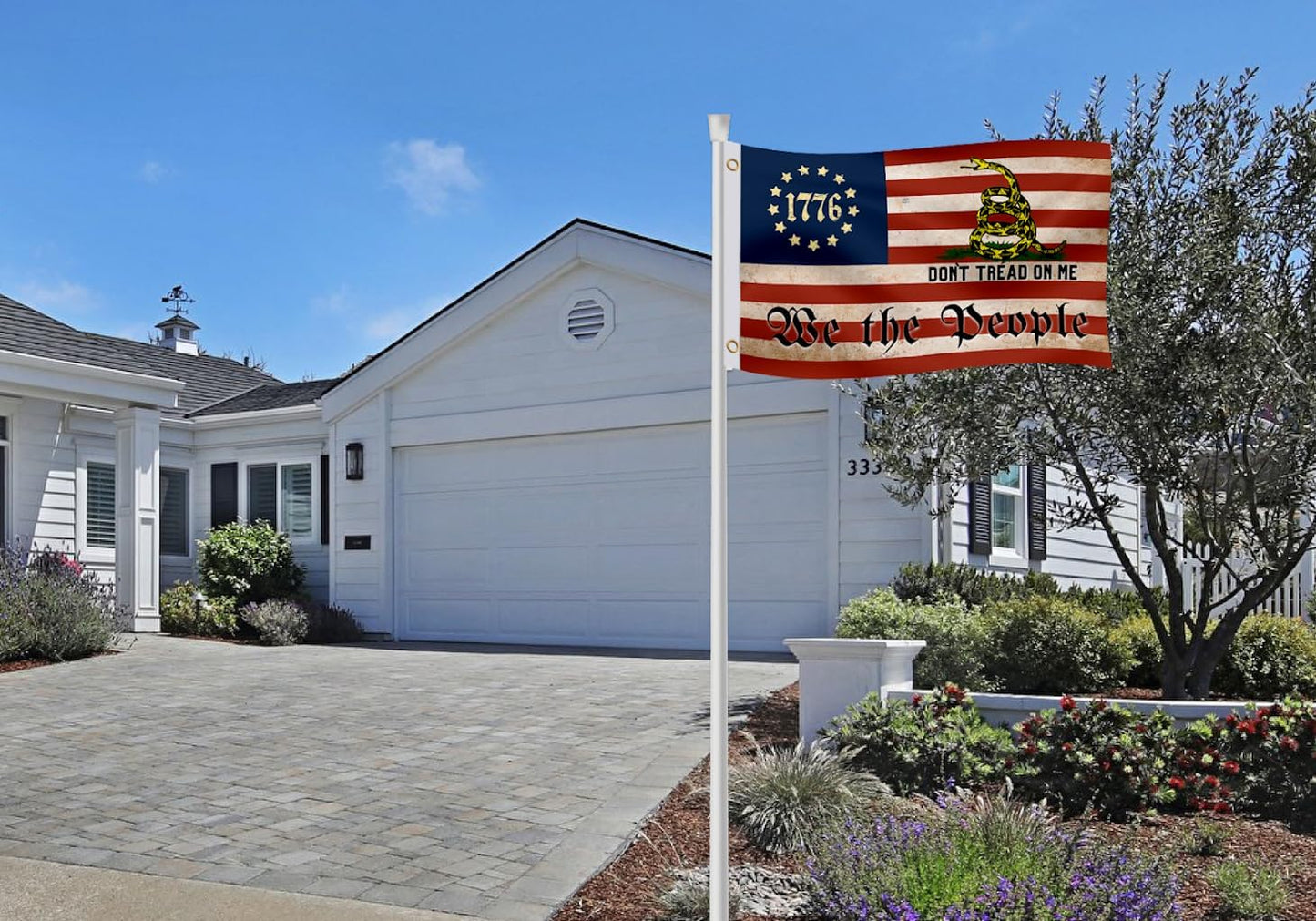 3x5 Feet Liberty American Flag with Two Brass Grommets - Polyester 1776 We The People Flags for Garden Outside - Single Sided American Stars and Strips Banner - Political Flags for Wall Decoration