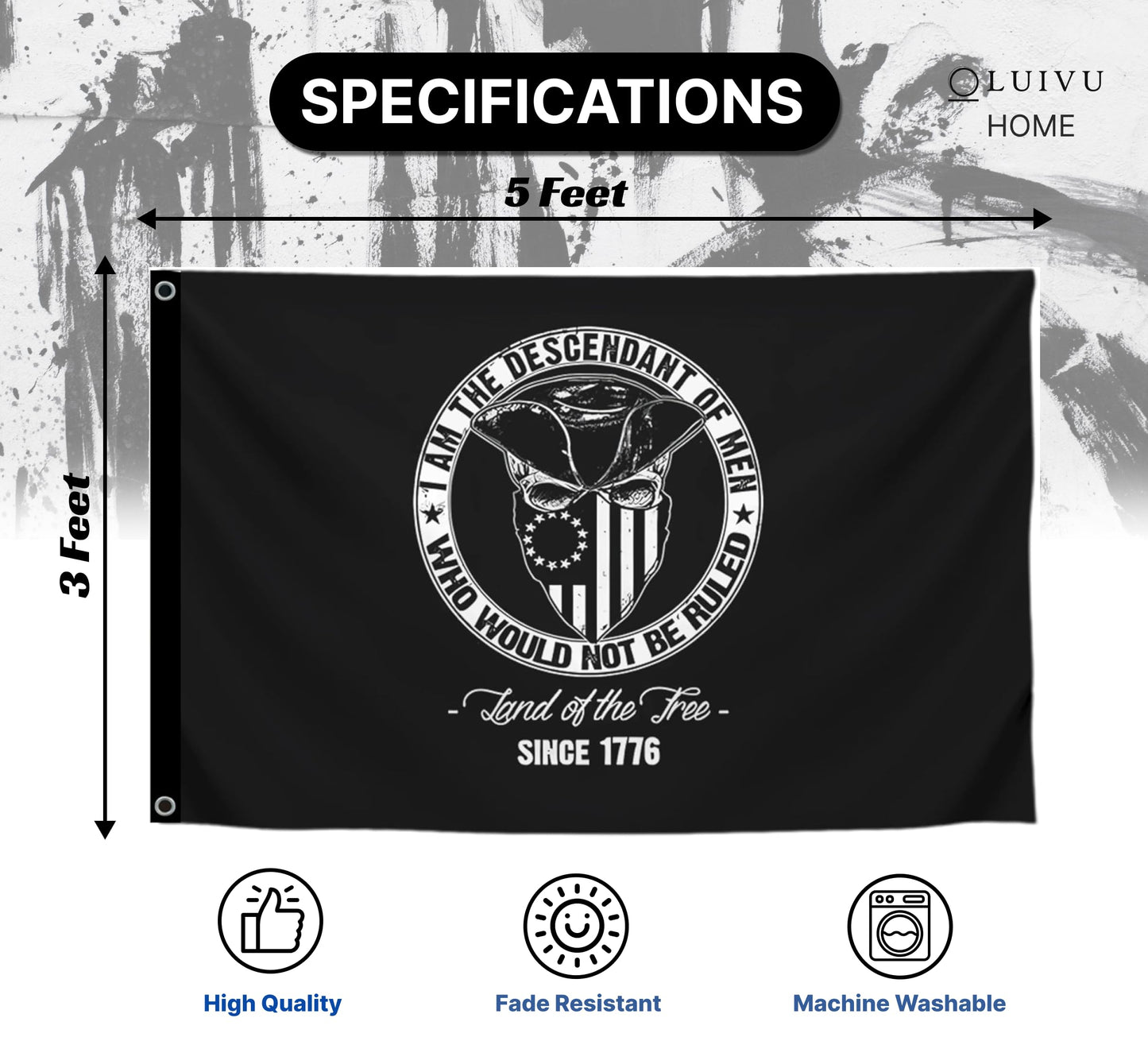 3x5 Ft Single Sided Polyester Flag with 2 Grommets - Proud American Infidel in God We Trust - American Banner for Outside - Political Flags Republican Conservative for Indoor and Outdoor