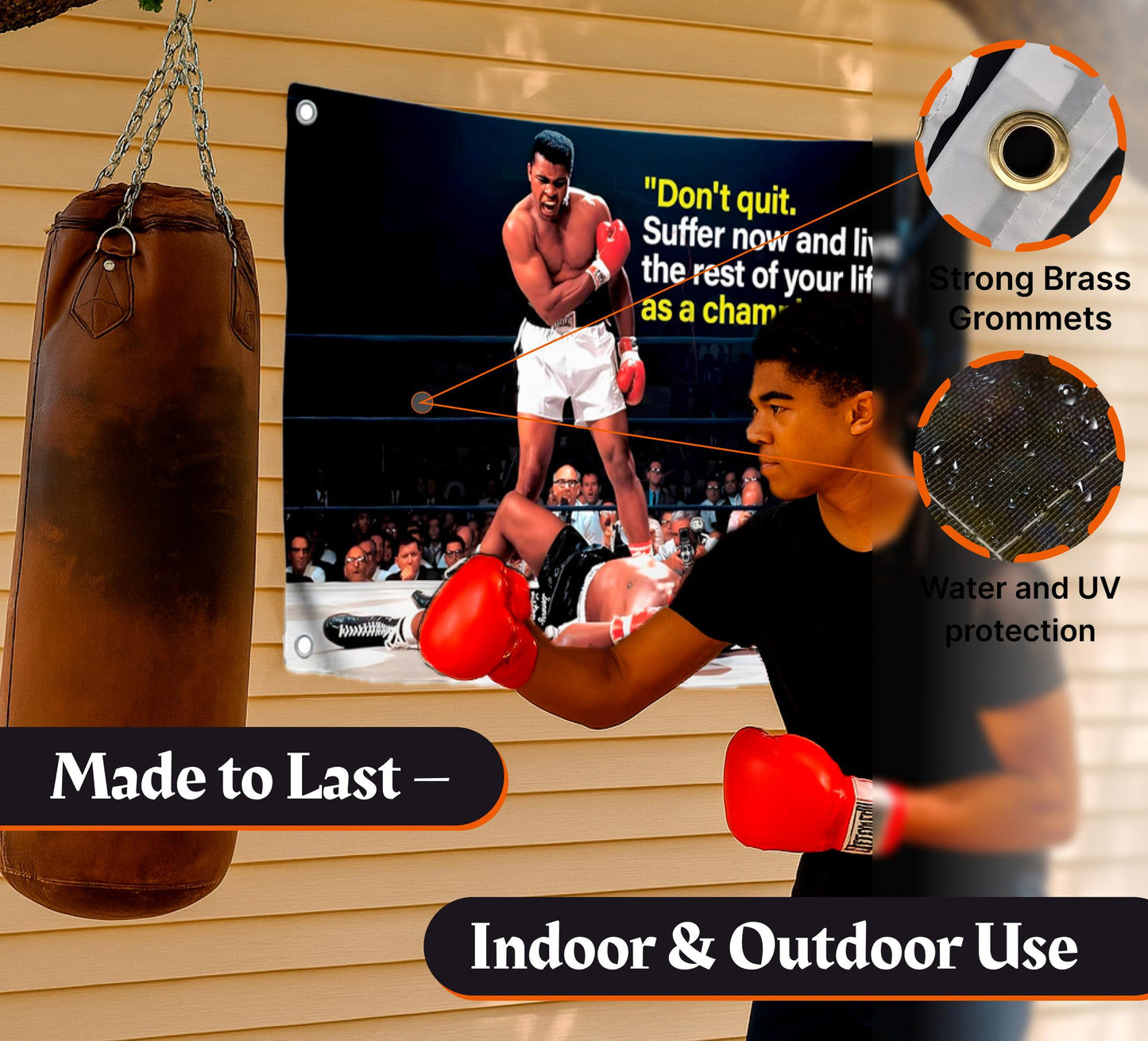 3x5 Ft Sports Polyester Muhammad Flag with Four Grommets - Ali Banners, Cool Inspirational Funny Poster Durable Decorations Wall Motivational Quote Flag for Indoor and Outdoor - Mohammed Posters Guys