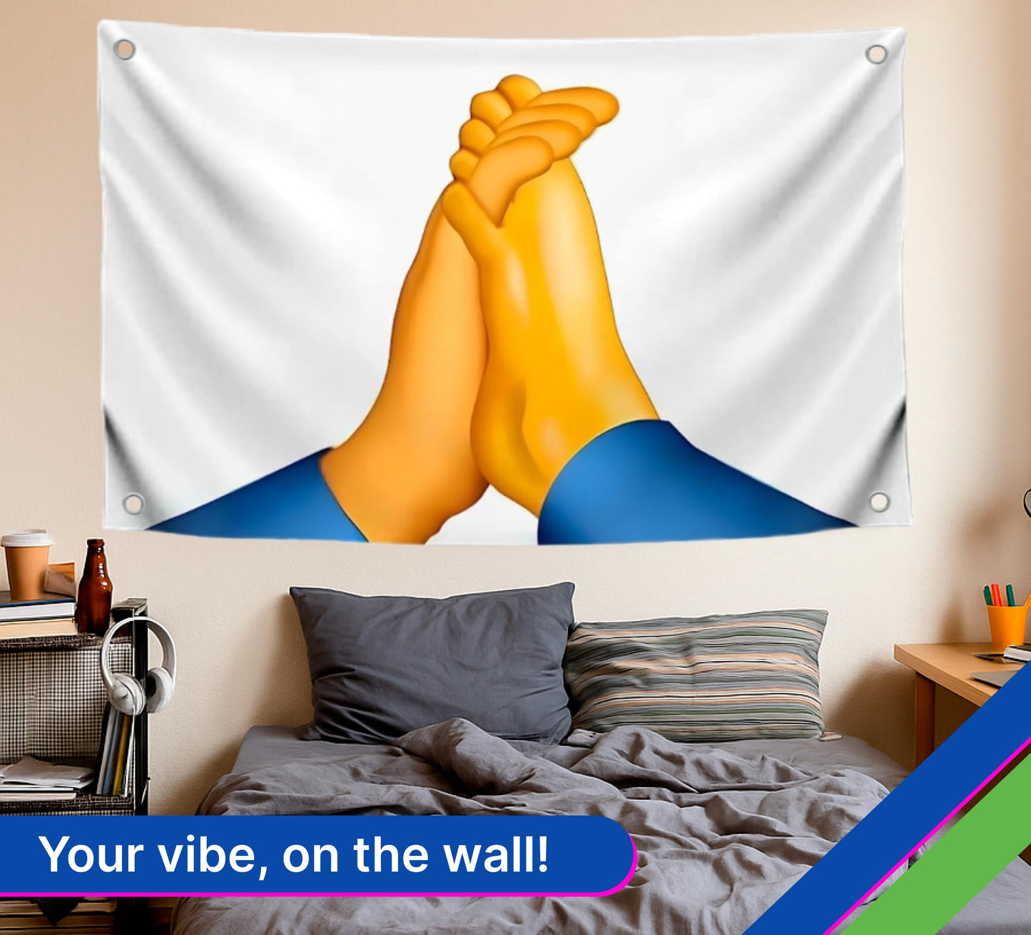 3x5 Feet Funny Art Flag with Four Brass Grommets - Polyester Single Sided Meme Banner for Outside and Inside Use - Cool Apartment Poster for Bedroom or Bathroom Wall Decor - Party or Office Decoration