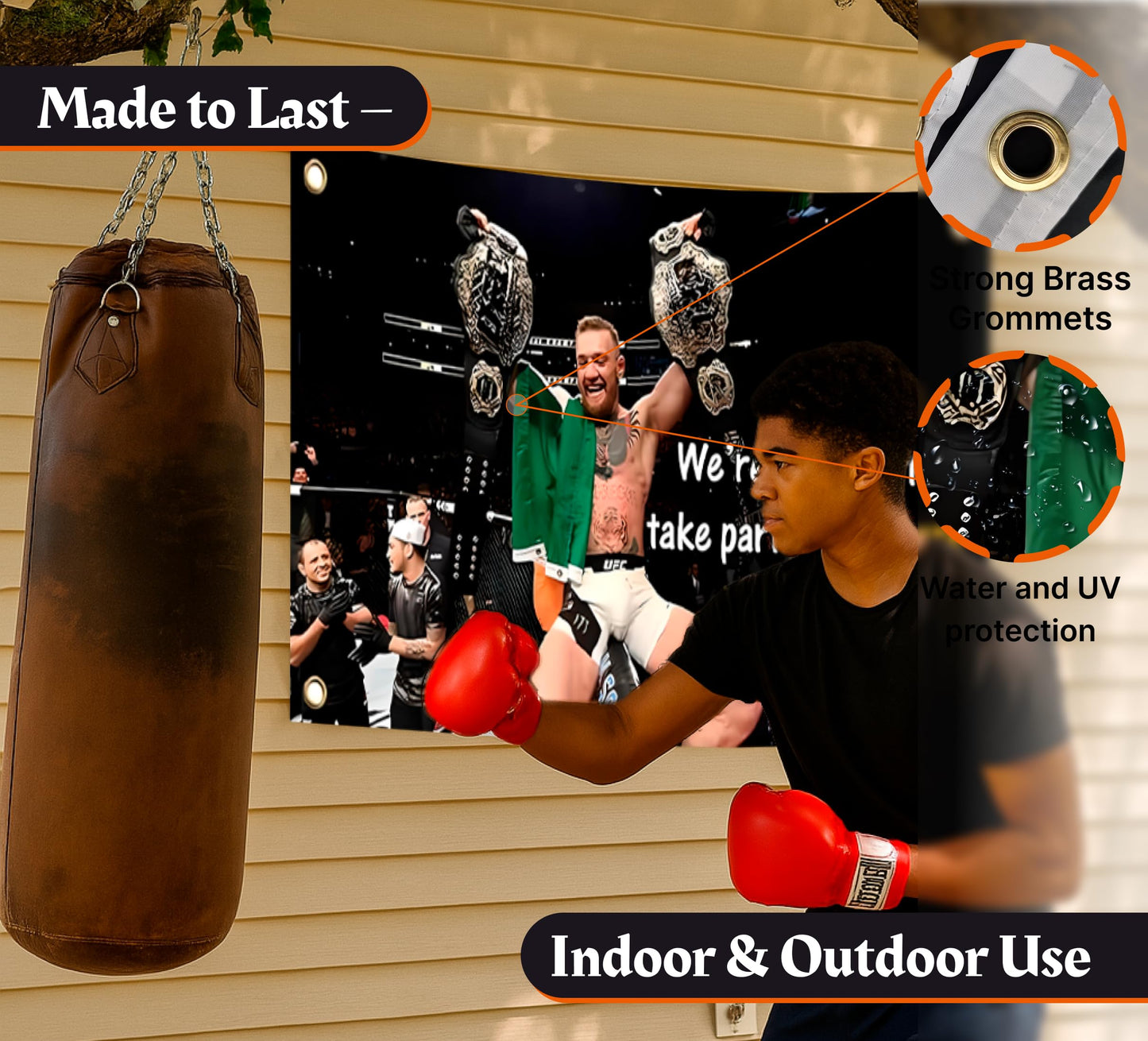 Be the Greatest Flag - Motivational Gym Flag 3x5 Feet with Four Brass Grommets - Home Wall Posters for Guys and Man - Muhammad Ali Cool Motivation Banners Decorations Outdoors or Indoors for Boys