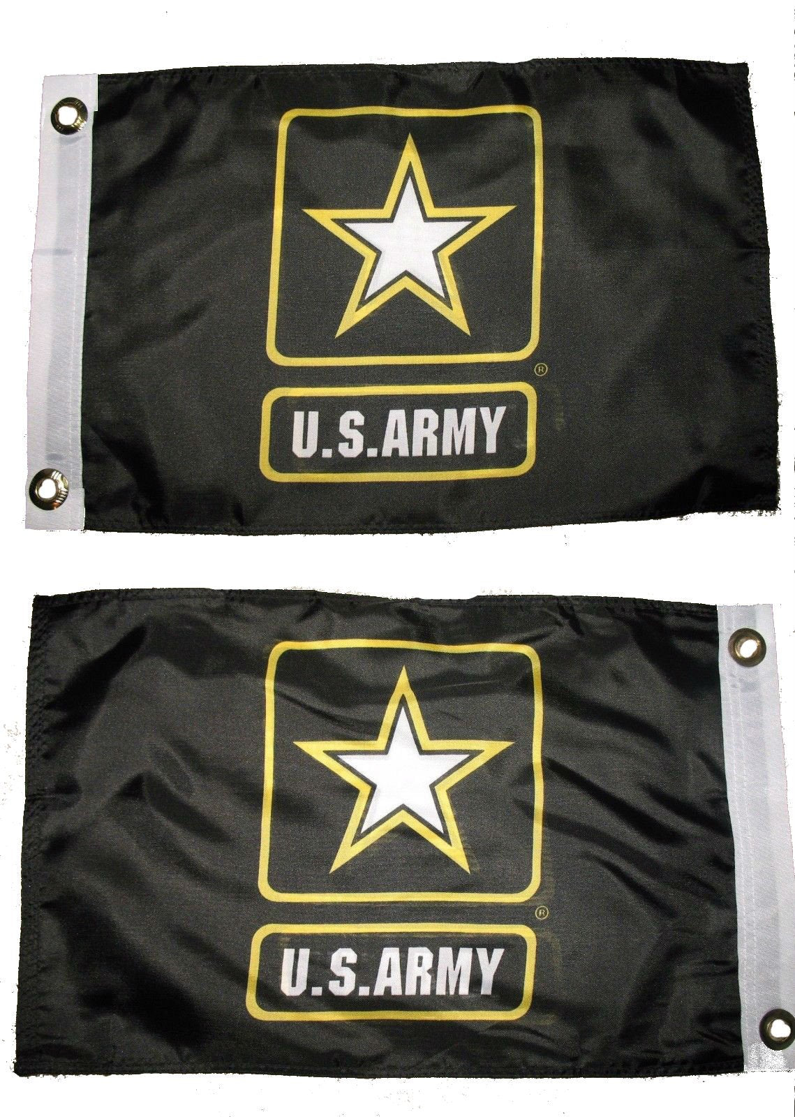 12x18 United States Army Star Black 2 Faced 2-ply Wind Resistant Flag 12x18 Inch