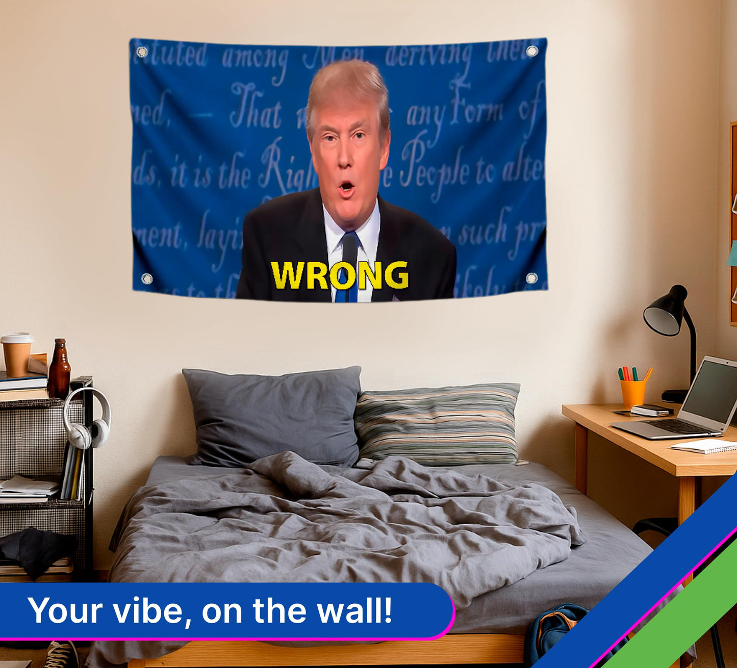 3x5 Ft Polyester Flag with 4 Grommets - Wrong for American President - American Single Sided Flags for Outside - Political Flags Republican Conservative for Indoor and Outdoor Save and Make America