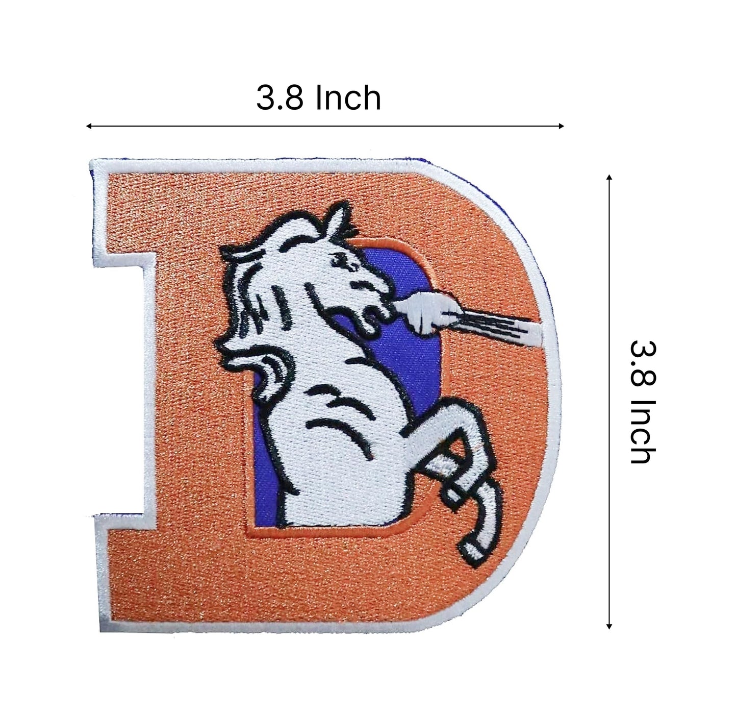3.9"x 3.9" Sports Embroidered Patch Hot Iron - Logo Football Broncos Fans D - Vest Jacket Jeans Hoodie Backpack Patcha Hot Iron On/sew on Patch