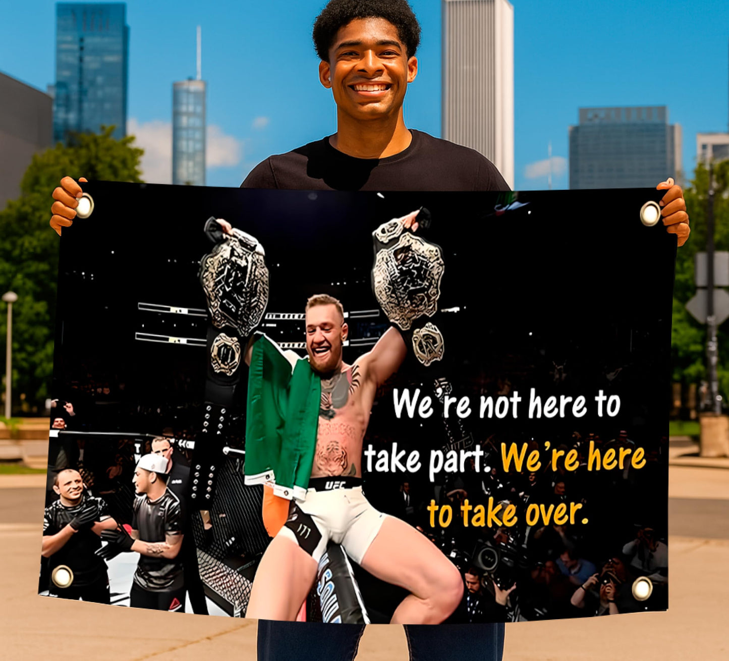 Be the Greatest Flag - Motivational Gym Flag 3x5 Feet with Four Brass Grommets - Home Wall Posters for Guys and Man - Muhammad Ali Cool Motivation Banners Decorations Outdoors or Indoors for Boys