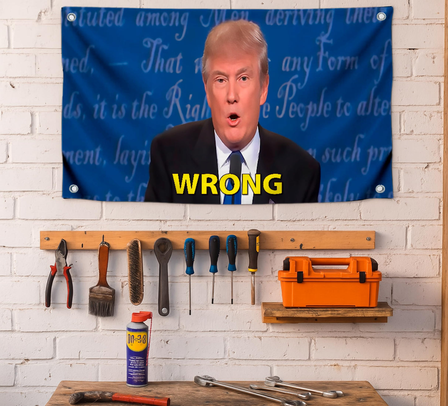 3x5 Ft Polyester Flag with 4 Grommets - Wrong for American President - American Single Sided Flags for Outside - Political Flags Republican Conservative for Indoor and Outdoor Save and Make America