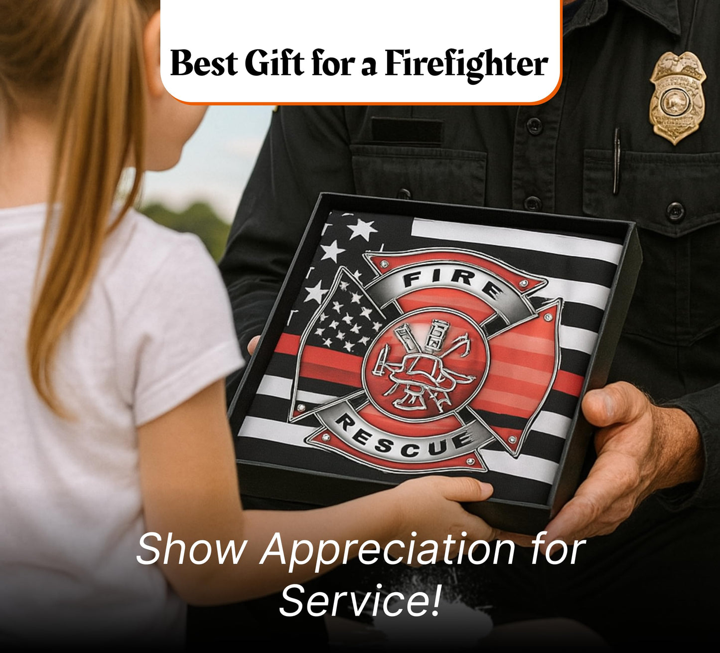 3x5 Feet Firefighter Polyester Flag with 4 Brass Grommets - Fire Department Thin Red Line American Single Sided Flag - Cross Firefighters Flags - Fire Rescue Banners for Outdoor or Indoor