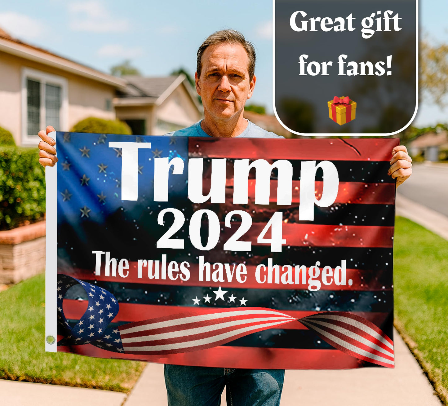 3x5 Ft 2024 Polyester Flag Take America Back - Large American President Republican Banner with 2 Grommets - Donald Room Single Sided Flags for Republicans - Political Home Banner - Keep America Great