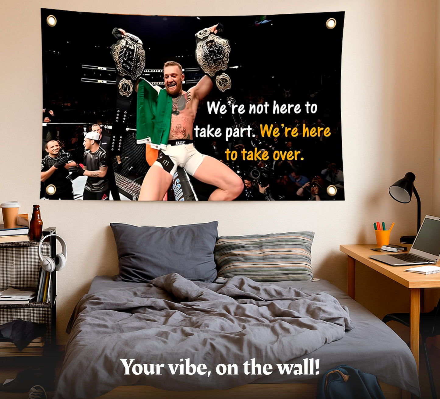 Be the Greatest Flag - Motivational Gym Flag 3x5 Feet with Four Brass Grommets - Home Wall Posters for Guys and Man - Muhammad Ali Cool Motivation Banners Decorations Outdoors or Indoors for Boys