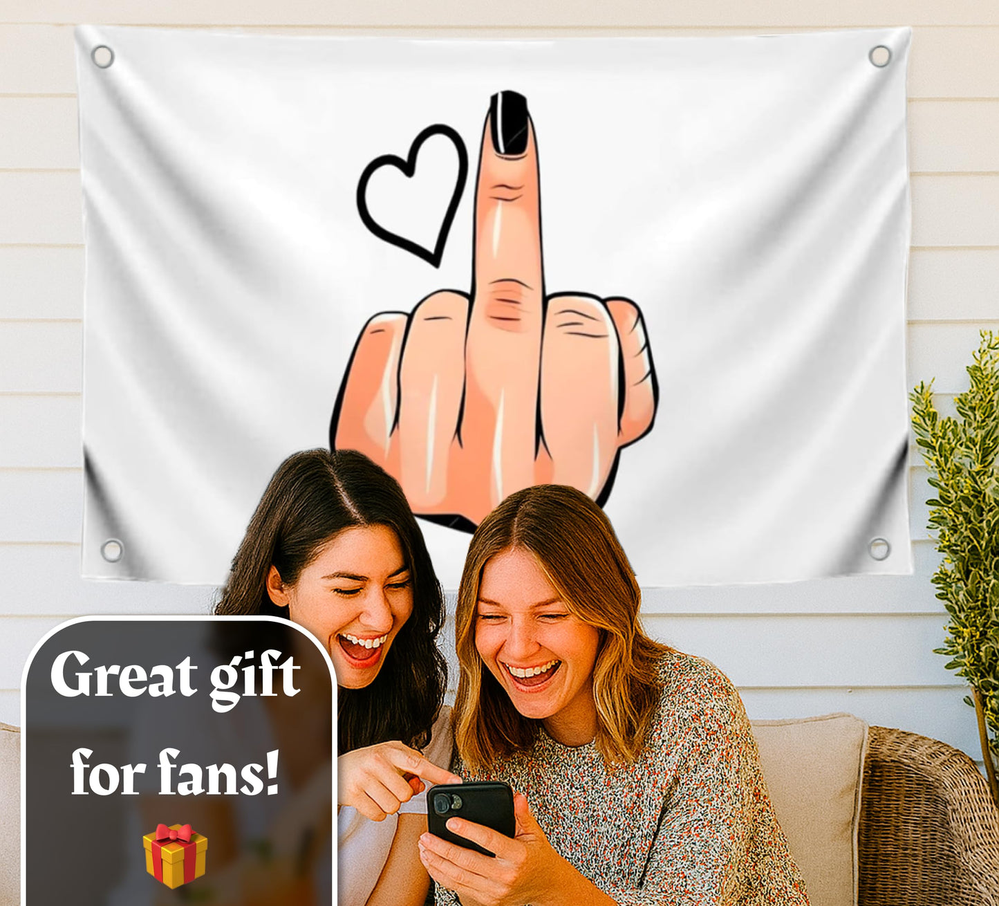 3х5 Ft Сool Brutal Polyester Flag with Four Brass Grommets - Provocative Banner with Sarcastic Undertone - Flags with Bright Social Statement for Home - Unconventional Solution for Decor your Property