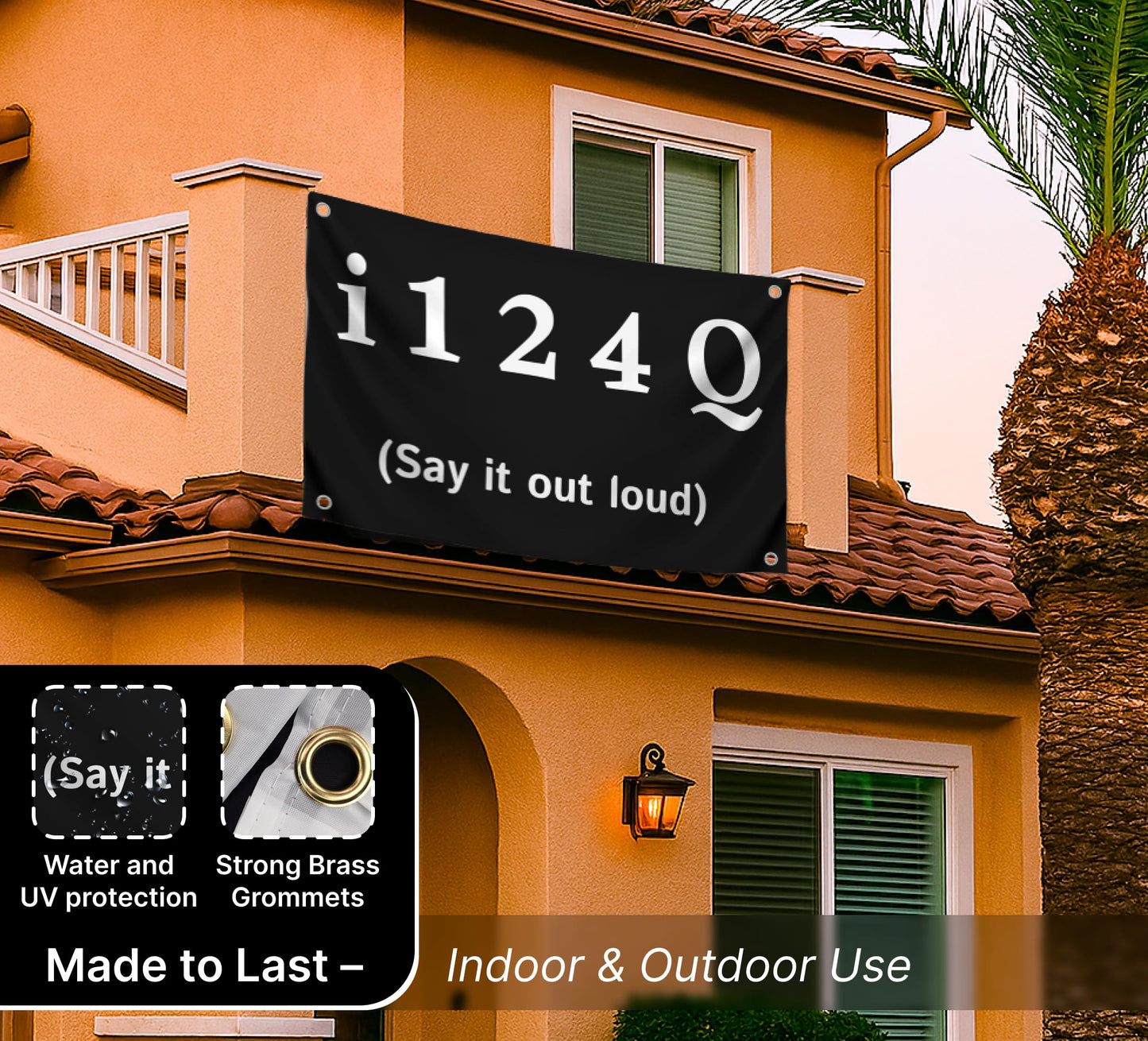 3x5 Feet Tapestrys Single Sided Flags "I124Q Say It Out Lound" with 4 Grommets - Flags for Bedroom Teen Guys Boys or Tapestries for College Dorm Room Meme Banners - Tapestrys Polyester Cool Wall Flag