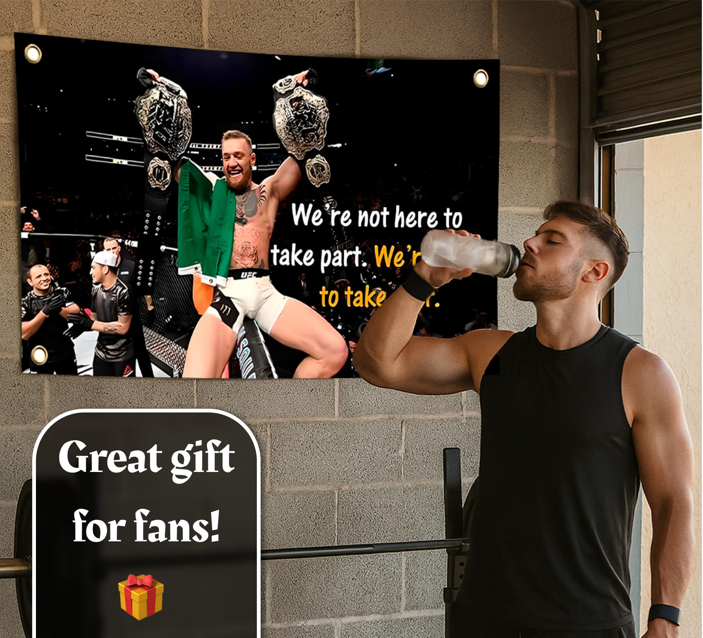 Be the Greatest Flag - Motivational Gym Flag 3x5 Feet with Four Brass Grommets - Home Wall Posters for Guys and Man - Muhammad Ali Cool Motivation Banners Decorations Outdoors or Indoors for Boys