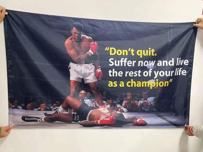 3x5 Ft Sports Polyester Muhammad Flag with Four Grommets - Ali Banners, Cool Inspirational Funny Poster Durable Decorations Wall Motivational Quote Flag for Indoor and Outdoor - Mohammed Posters Guys