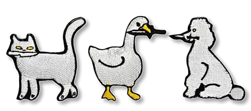 Set of 2 Talk to Me Goose and Viking Berserker Rune Logo Patch - Funny Tactical Military Morale Embroidered Patch Hook Fastener Backing Black Background