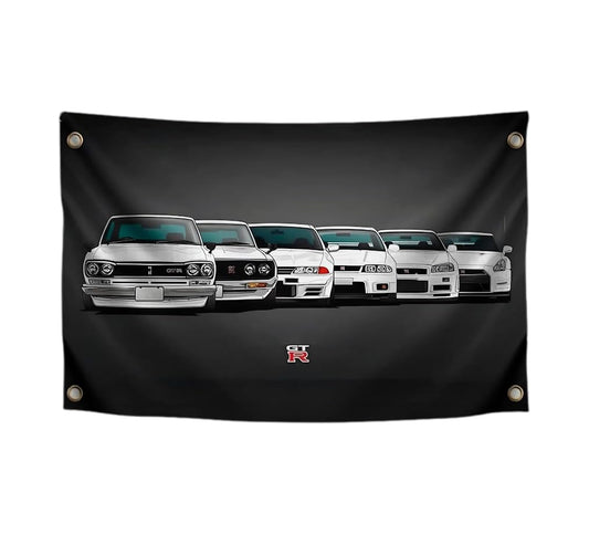 3×5 ft Racing Car Banner with Four Brass Grommets, Motorsport Flag