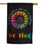 12x18 Inches In A World Where You Can Be Anything Be Kind Garden Polyester Flag - Double Sided Peace Outdoor Floral Mini Yard Flag - House Flags Farmhouse Sign For Home Garden Yard Decoration