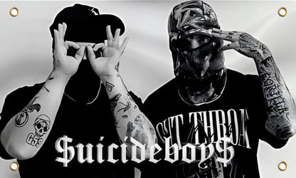 LUIVU 3x5 Feet Polyester Suicide Music Boys Single Sided Flag with 4 Brass Grommets - America Pop Singer Banner - Wall Tapestry Poster Signs Decor for Bedroom or College - American Music 2024 Flags