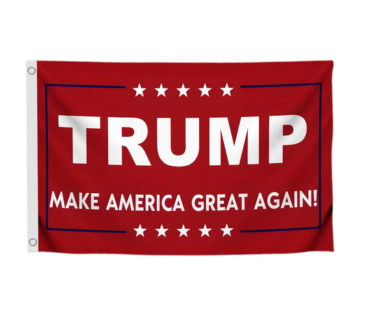 3x5 Feet Polyester Meme Flag with Quote "Make America Great Again" with 2 Brass Grommets - Double Sided Political Home Banner - Keep America Great Flags - President Republican Banners
