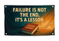 3x5 Feet Motivational Wall Flag with Quote "Failure Is Not the End It’s a Lesson" with 4 Brass Grommets - Single Sided Polyester Tapestry for Bedroom - Motivation Banners for Room Decor Office and Gym
