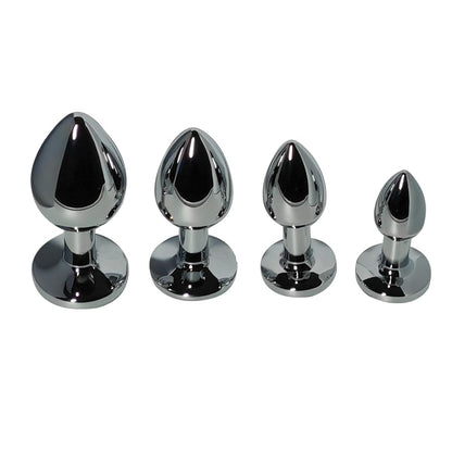 Set of 4 Anal Plug Beginner - Anal Butt Plug Sex Toys with Crystal Diamond - Anal Plugs Sex Toy Training Kit - Butt Sex Adult Toy for G Spot Beginner