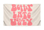 3x5 Feet Funny Flag with Quote "Better Late Than Ugly" with Four Brass Grommets - Single Sided Wall Decoration for Girls - Polyester Meme Banner for Living Room - Positive Quote Flag for Office
