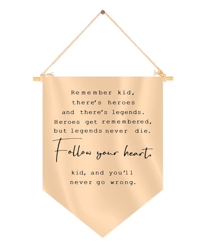 15.4"L x 11.1"W Hanging Pennants with The Sandlot Quote - Boys Room Wall Art Baseball Decoration - Pennant Flag Wall Art Banner for Indoor or Outdoor - Pennant Birthday or Christmas Gift