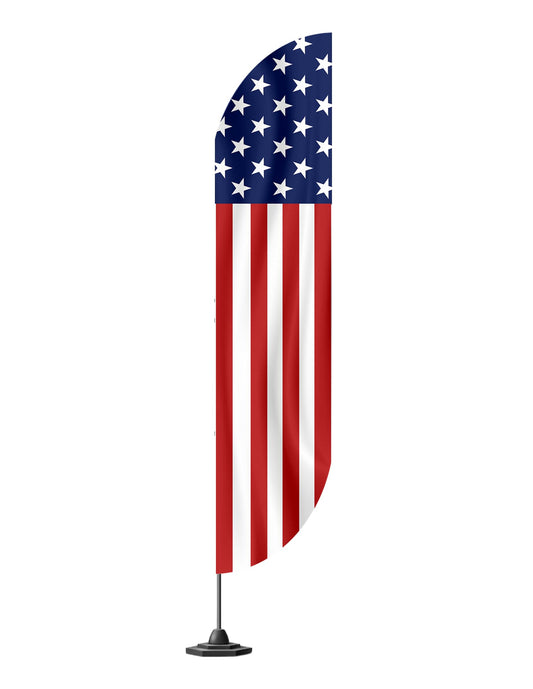 12x2.5 Ft American USA Feather Polyester Flag - Single Sided Stars Stripes Feather Tapestry 4th of July or Independence Day - American Banners Stars Decor - Flag Nation Glory Flagpole is Not Included