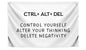 3x5 Ft Office Wall Single Sided Flag "Control Yourself Alter Your Thinking Delete Negativity" with 4 Grommets - Motivational Sayings Funny Quotes Wall Decor - Positive Successful Polyester Banners