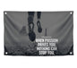 3x5 Feet Motivational Quote Polyester Flag "When Passion Drives You, Nothing Can Stop You" with Four Brass Grommets - Inspirational Office or Gym Wall Decoration Flag - Motivation Poster for Every Day