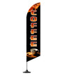 12x2.5 Feet Tall Feather Single Sided Flags "Coffee" - Coffee Flags for Businesses or Lunch - Special Coffеe Themed Polyester Flag - Windless Swooper Coffеe Tapesry Portable - Flagpole is Not Included
