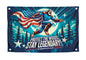 3x5 Ft Single Sided Polyester Banner with Quote “Protect the Woods, Stay Legendary” - Cool Tapestry with Four Brass Grommets - Wall Flag for Dorm Boys Yard or Camping Decor - Funny Bigfoot Meme Flag