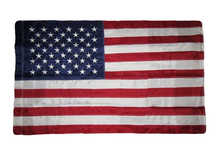 AES 3x5 Embroidered USA American Pole Sleeve Nylon Flag 3'x5' (Made in USA) Fade Resistant Double Stitched Premium Quality