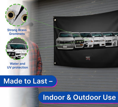 3×5 ft Racing Car Banner with Four Brass Grommets, Motorsport Flag