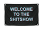 Man Cave Tapestries Funny Gamer Polyester Banner - Welcome To The Shitshow - Party Flags Single Sided College Dorm Rooms Decor - 3x5 Ft Flag with 4