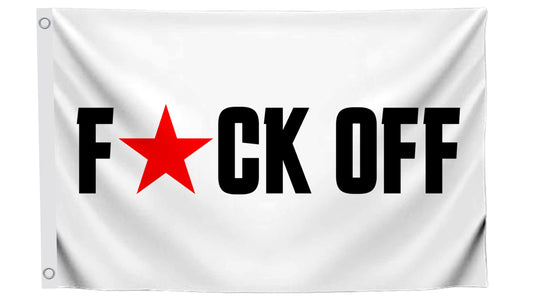 3x5 Feet Tapestry Off Single Sided Flags with 2 Grommets - Bad Words Funny Polyester Flag/Banner for College Party Indoor and Outdoor Decoration - White Tapestrys Wall Decor for Classroom