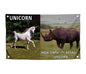 3x5 Feet Animals Flag with Quote "High-Capacity Assault Unicorn" with Four Brass Grommets - Cool Meme Decor Flags for Wall Bedroom - Single Sided Polyester Party Banners for Room Dorm College