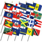 Set of 20 Caribbean Countries 4"x6" Desk Table Stick Flag (No Bases)