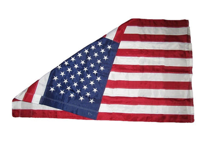 AES 3x5 Embroidered USA American Pole Sleeve Nylon Flag 3'x5' (Made in USA) Fade Resistant Double Stitched Premium Quality