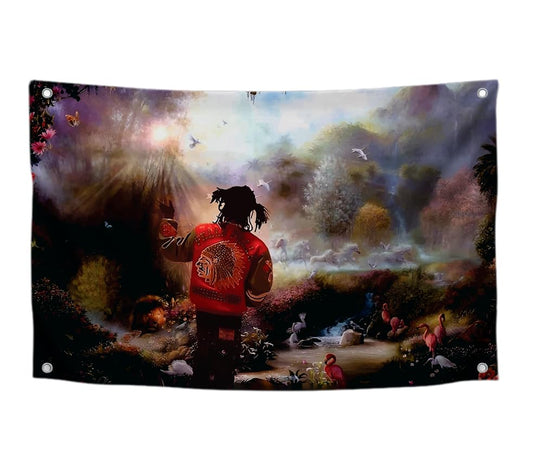 3×5 ft Rapper Garden of Eden Art Banner, Decorative Flag
