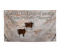 3x5 Feet Goat Meme Flag with Quote "Physics: The Theory Of Gravity - Goats: It's Just A Theory" with Four Brass Grommets - Single Sided Positive Banner for Wall Decoration - Tapestries Flags for Dorm