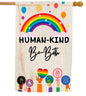 12x18 Inches Human Kind Be Both Polyester Flags - Double Sided Welcome Garden Flag Yard Outdoor Farmhouse Decorations - Be Kind Flag Gift for Families Friends - Indigenous People Garden Flag for Yard
