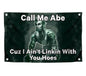 3x5 Feet Meme Linkoln Polyester Flag Quoted Call Me Abe Cuz I Ain't Linkin with You with Four Brass Grommets - Tapestry Funny President Flag for College - Funny Quote Flags for Wall Decoration